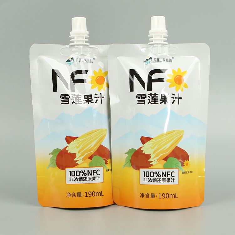 带吸嘴耐蒸煮果汁袋190ml